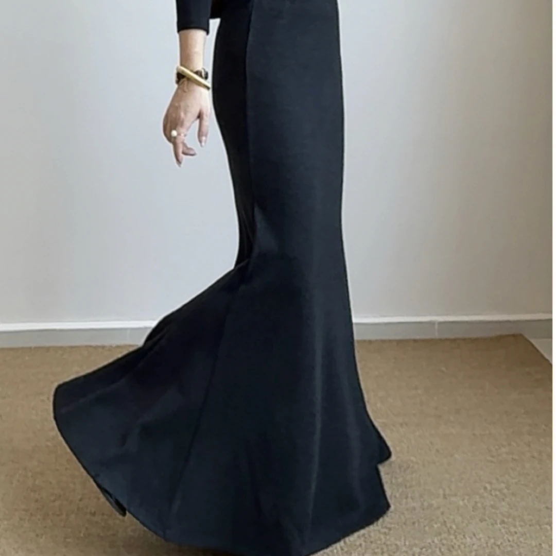 【加绒步步生莲-气质鱼尾裙】秋冬显瘦质感中长款鱼尾半身裙高腰