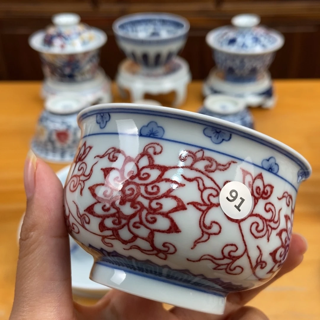 手绘现代茶具非古董