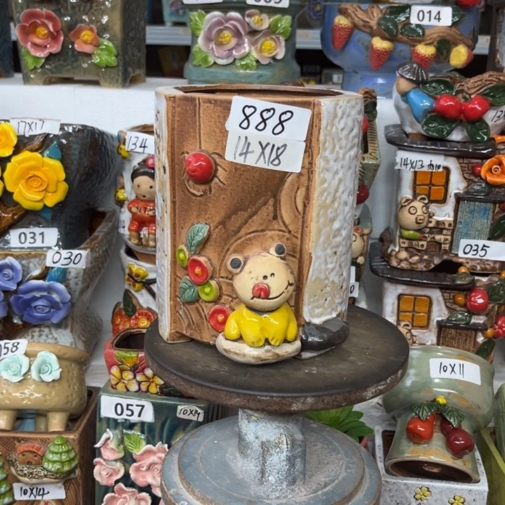 紫砂花盆粗陶材质多肉花盆