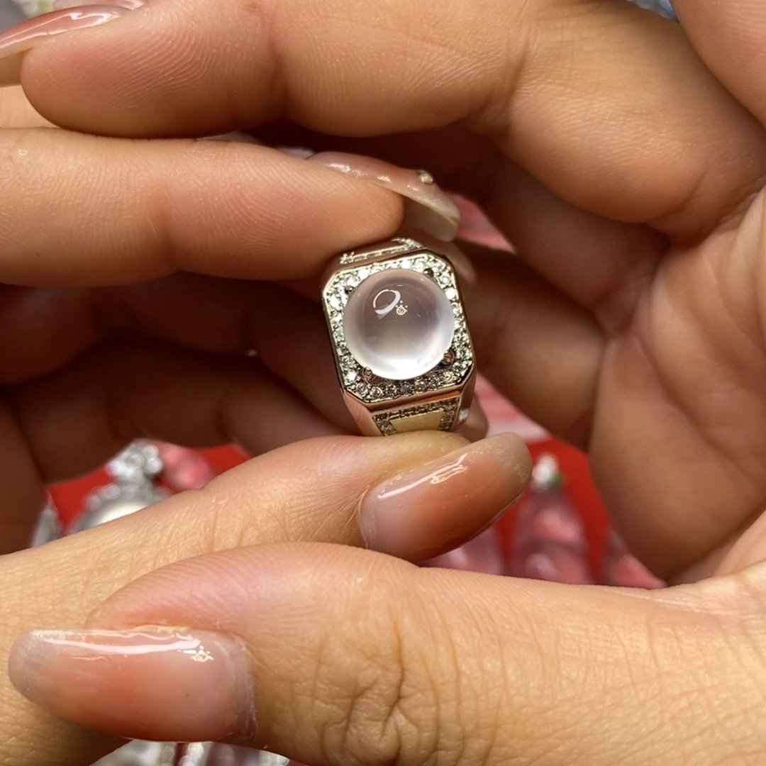 石英质玉合金男戒