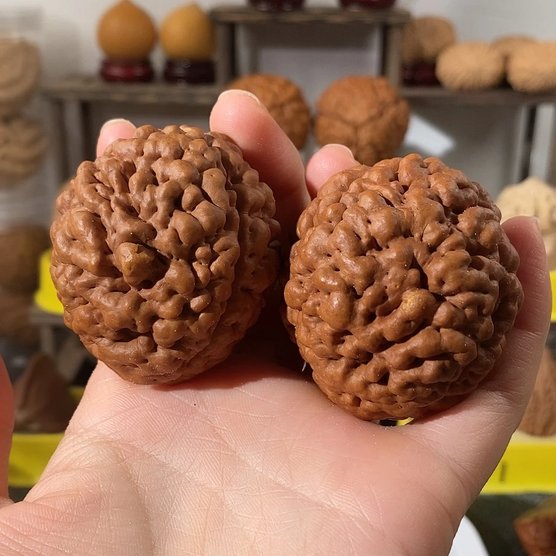 吊坠文玩核桃用****6三瓣脑纹金刚爆肉微瑕4653