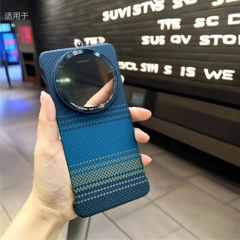适用华为mate60pro手机壳Mate70pro碳纤维纹Pura70超薄无边框保护