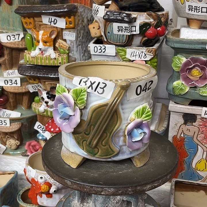 粗陶材质多肉花盆