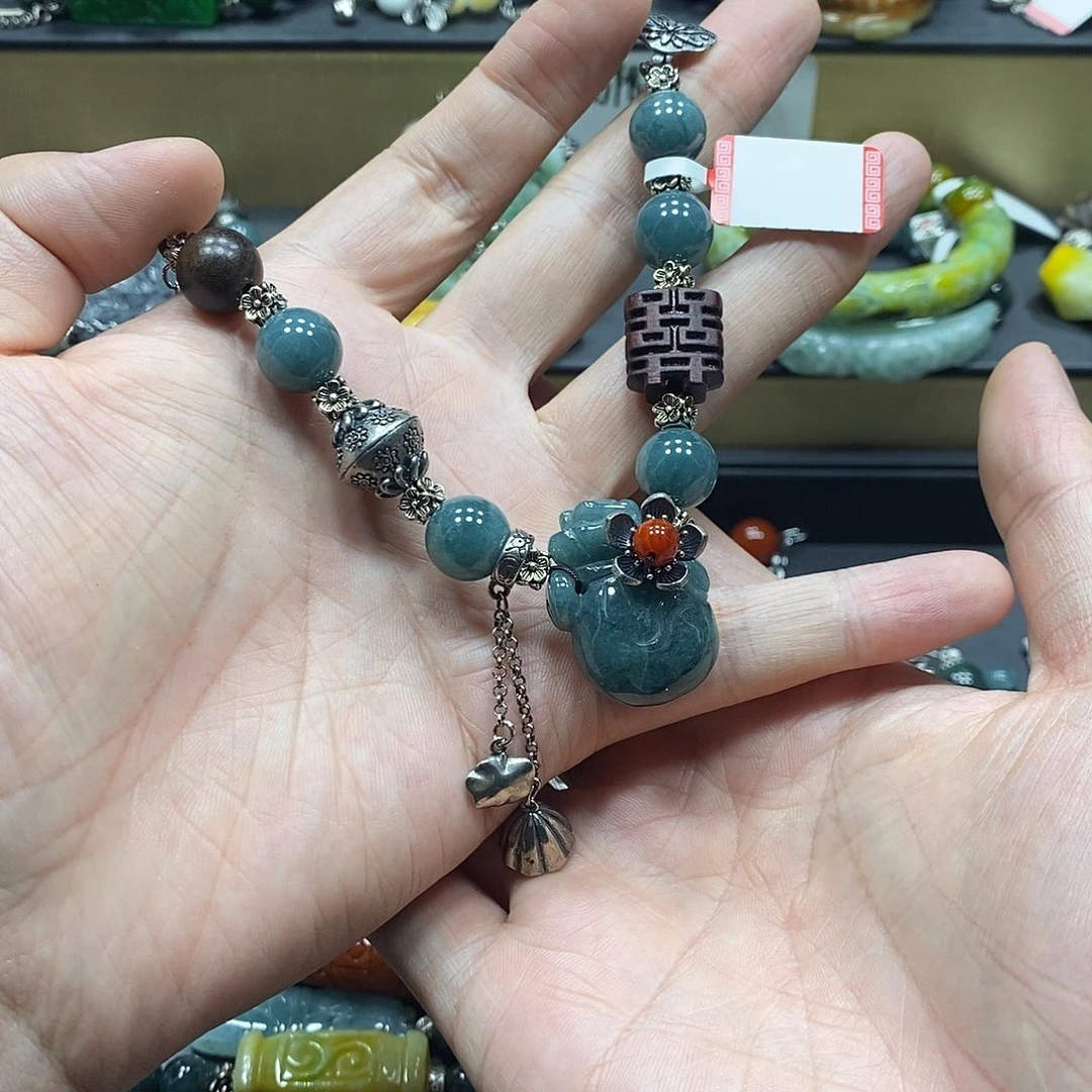 ****靜未镶嵌手链翡翠手链