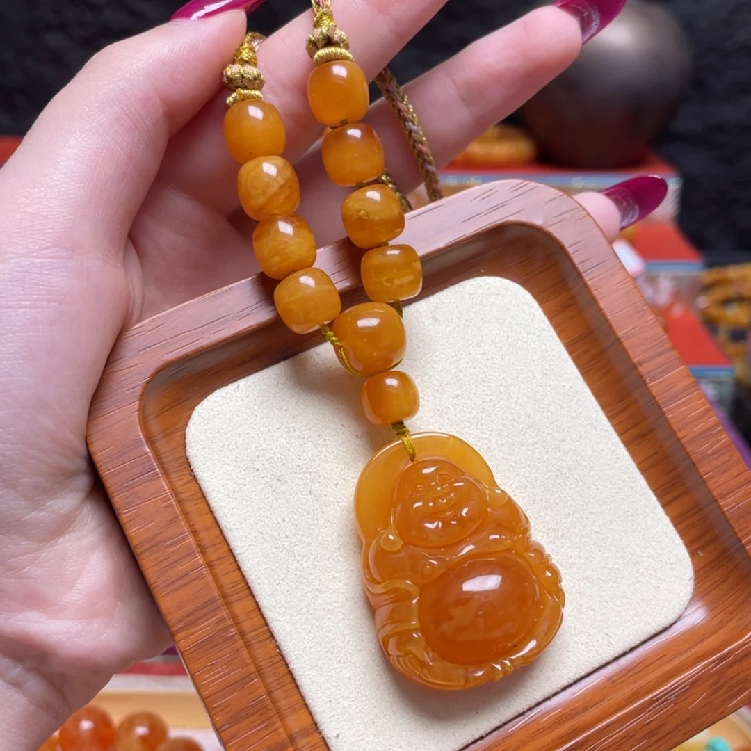 蜜蜡未镶嵌颈饰项链