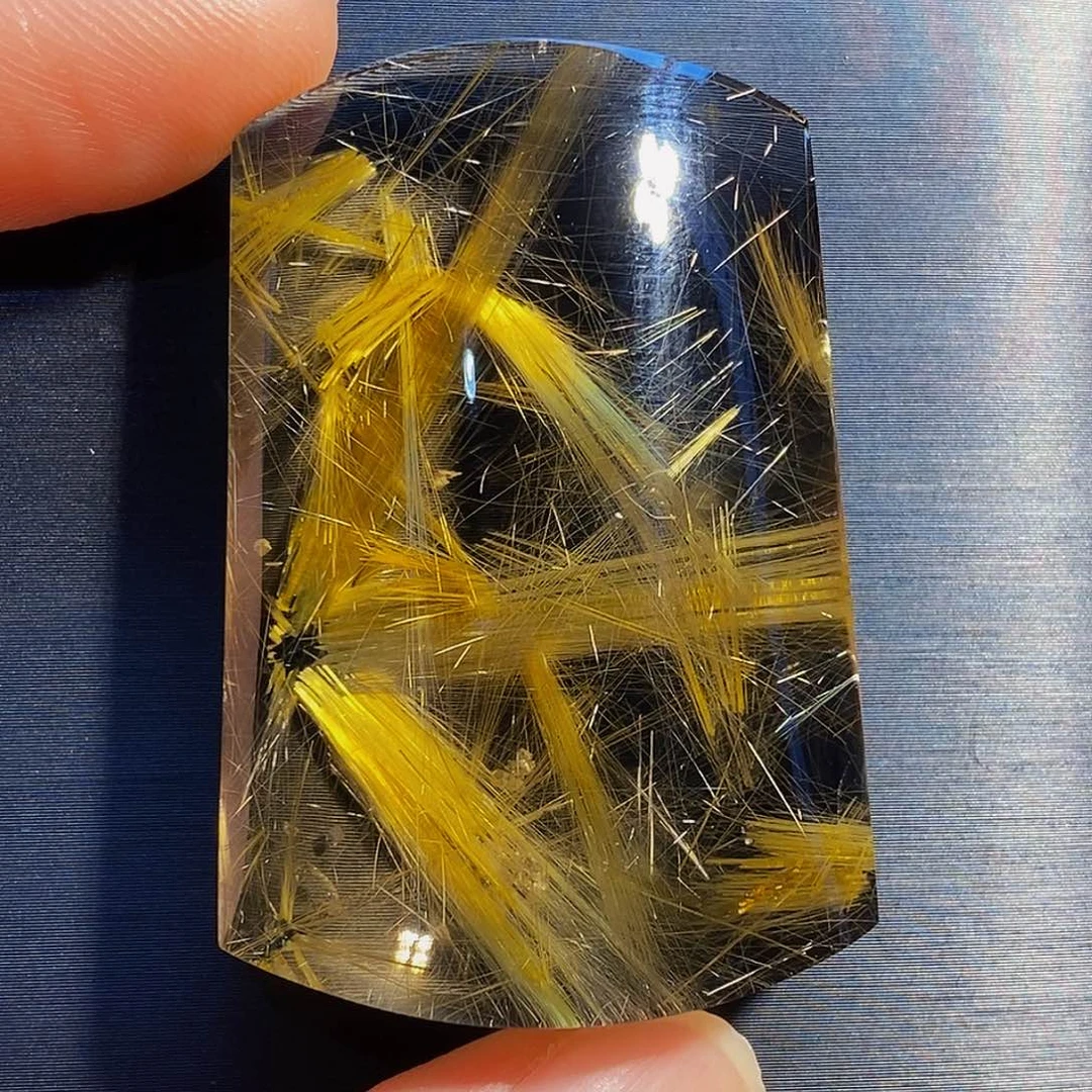 颈饰未镶嵌水晶天然三朵金花钛晶花无事牌吊坠