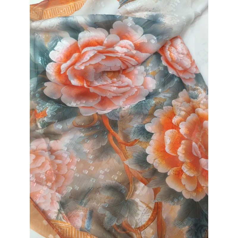 （108）磁吸高档丝巾围巾女士披肩新款素雅百搭防晒优雅气质