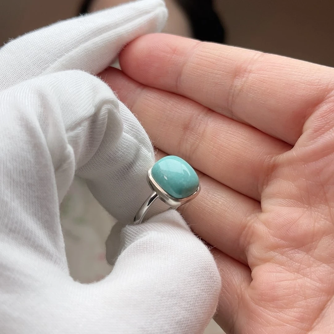 绿松石珠宝奇石银S925镶嵌