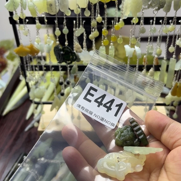 蛇纹石玉发饰合金呆****丶