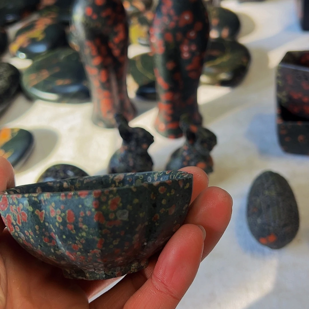 张***升梅花玉鱼缸石茶周边微瑕不退不换