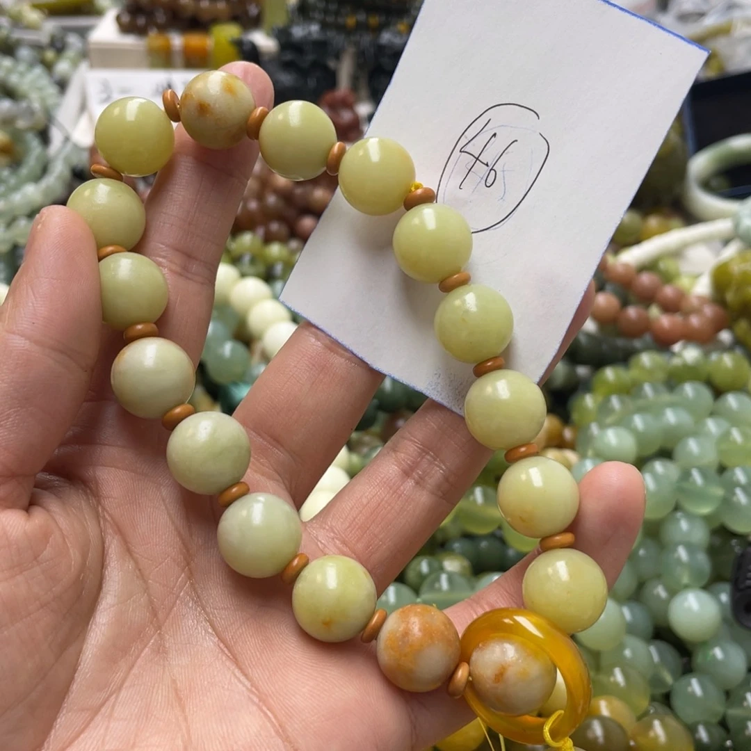 蛇纹石玉手链未镶嵌