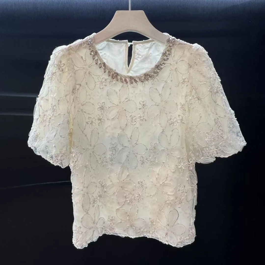 【蔷薇私语】25款时尚气质设计感百搭花朵轻奢上衣