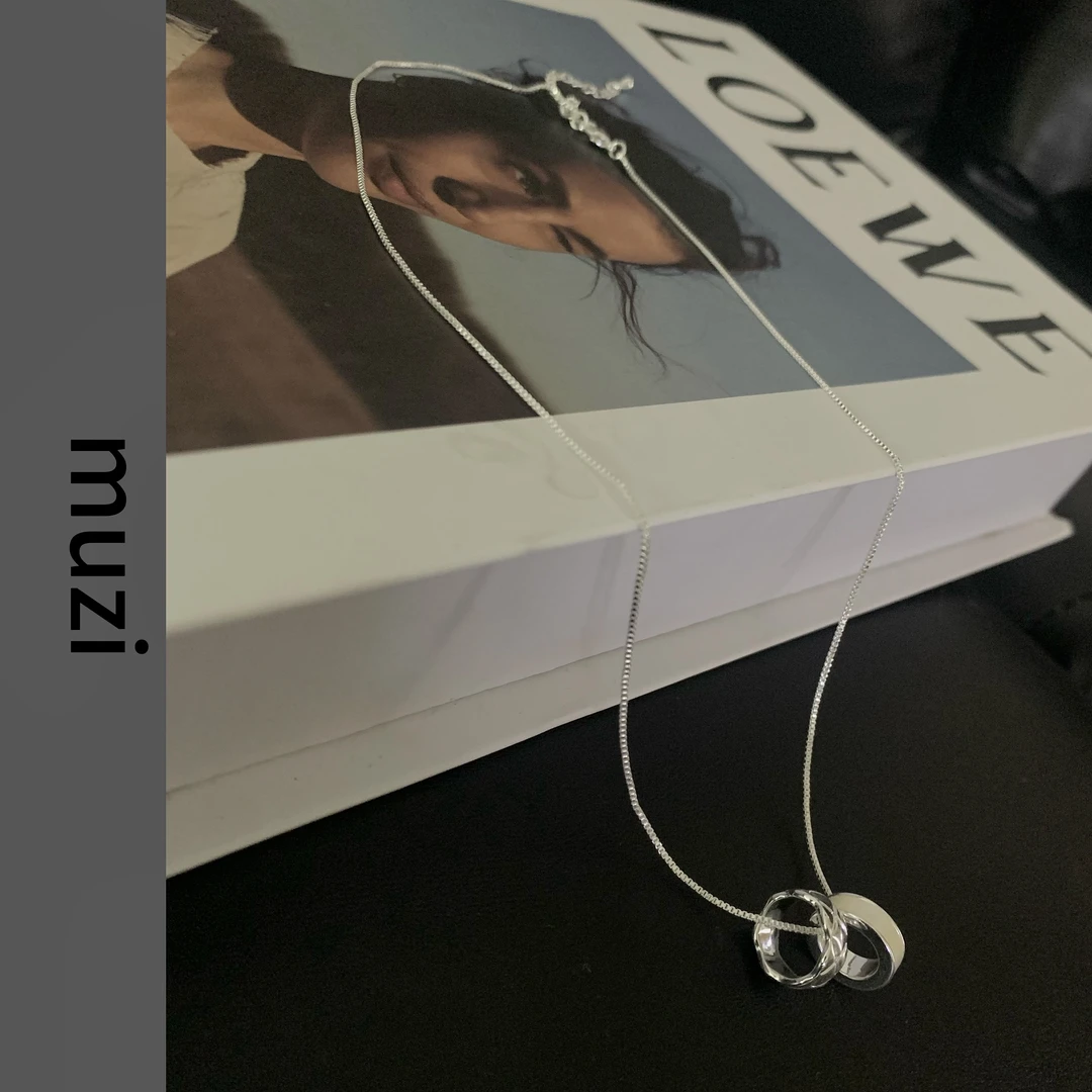 不锈钢项链 菱格纹项链气质高级质感锁骨链ins小众轻奢