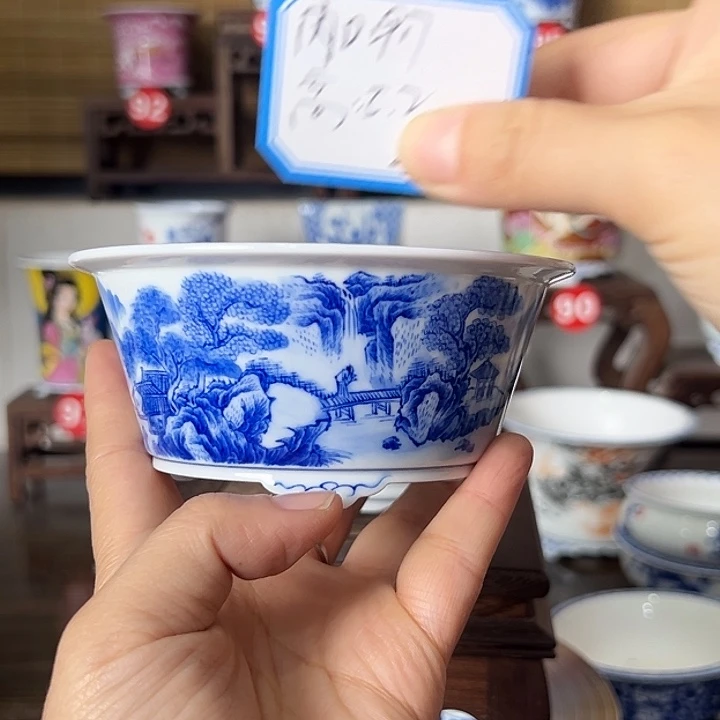 墨奈手绘陶瓷花盆