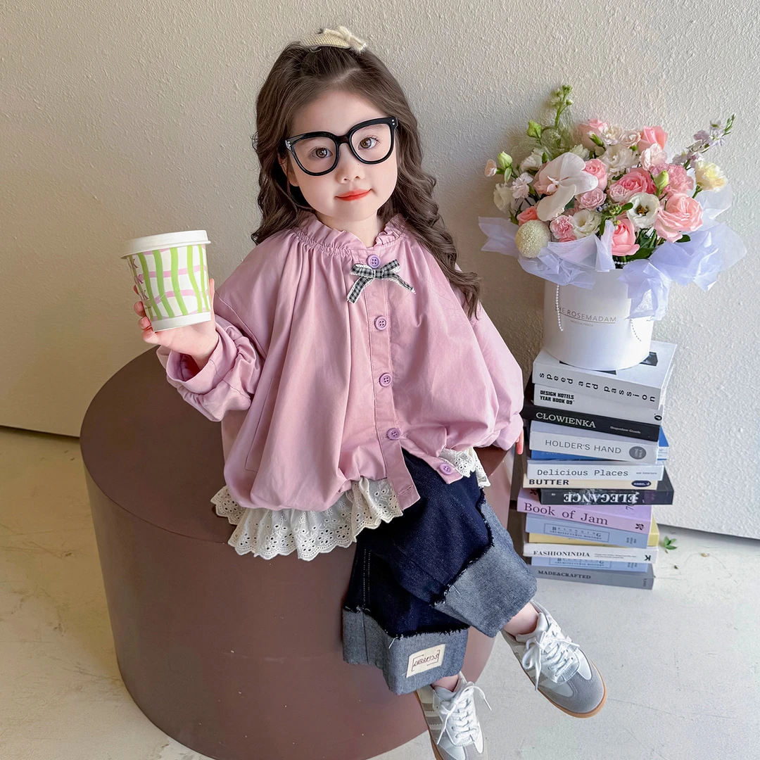 花边外套童装儿童女童2025年款衣服秋季宝宝服装宝宝秋装1岁外套