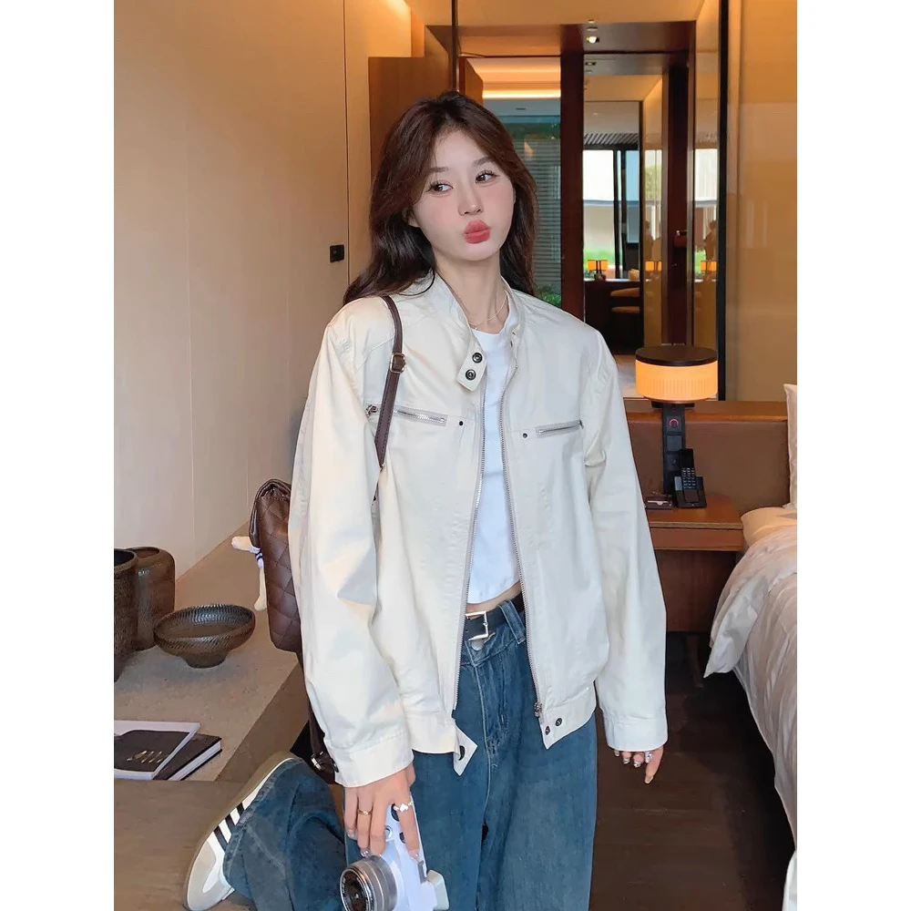 【海宁皮衣】【反季价】秋新款2024短款外套韩版皮衣女外套修身显瘦