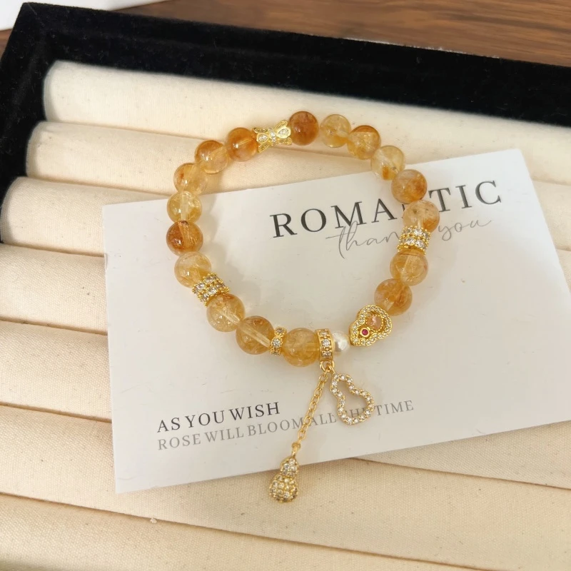 X578[光年之外]黄塔碧玺葫芦手链高端轻奢手串多样性发一