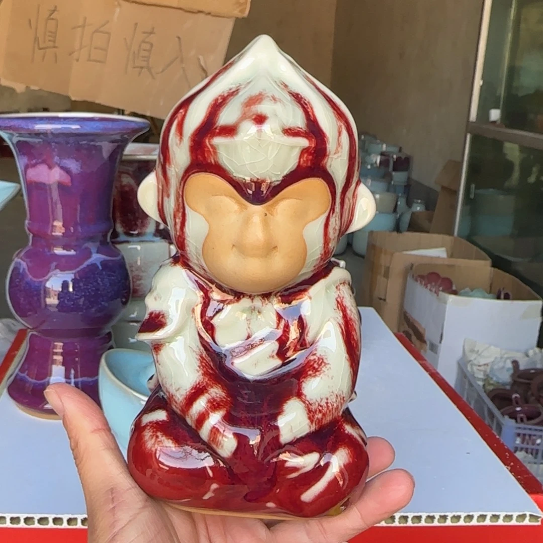 陶摆件郑家钧瓷摆件微瑕