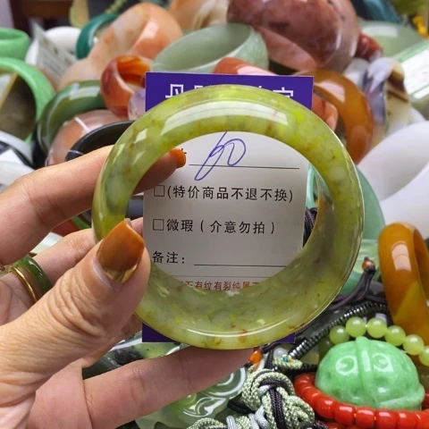 未镶嵌蛇纹石玉手镯