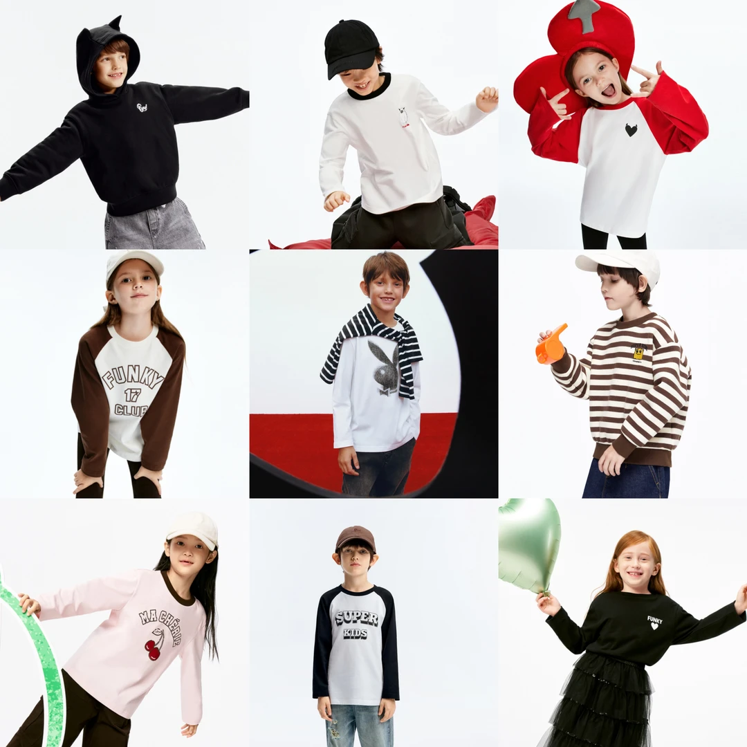 【长袖T恤合集】童装秋装新款男女童圆领长袖T恤合集#KBD4TEE011