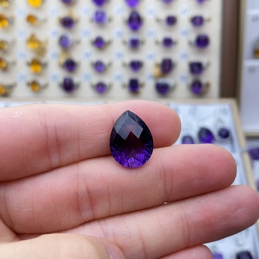 紫晶珠宝半成品未镶嵌裸石定制