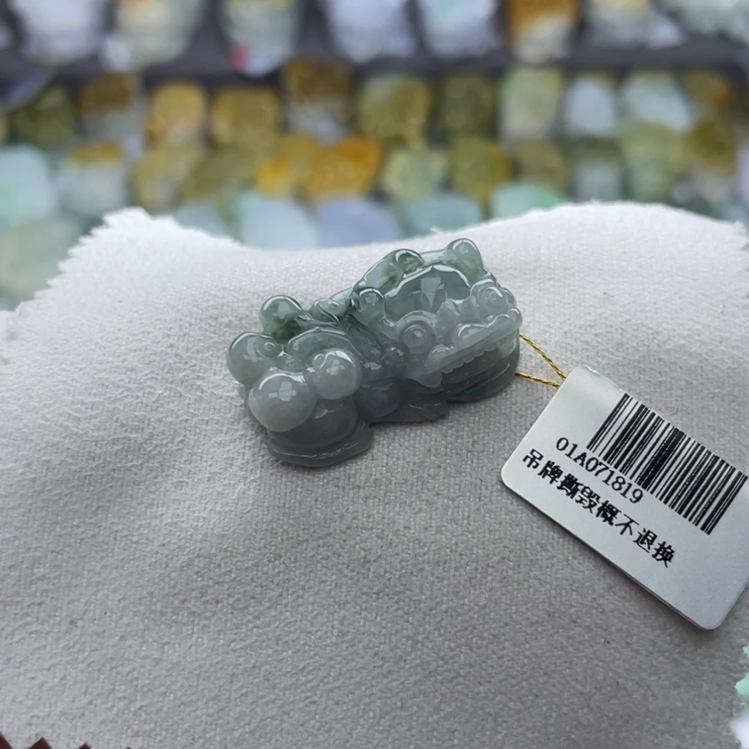 翡翠未镶嵌颈饰貔貅47