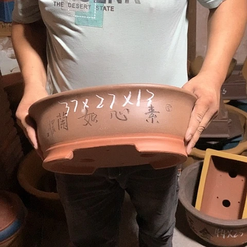 紫砂花盆手工制作