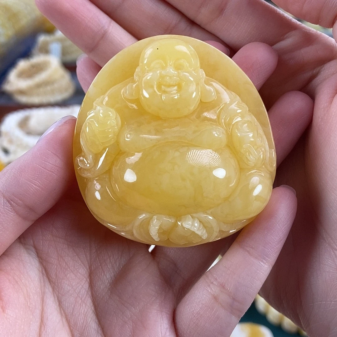 琥珀未镶嵌珠宝奇石38.69 鸡油黄