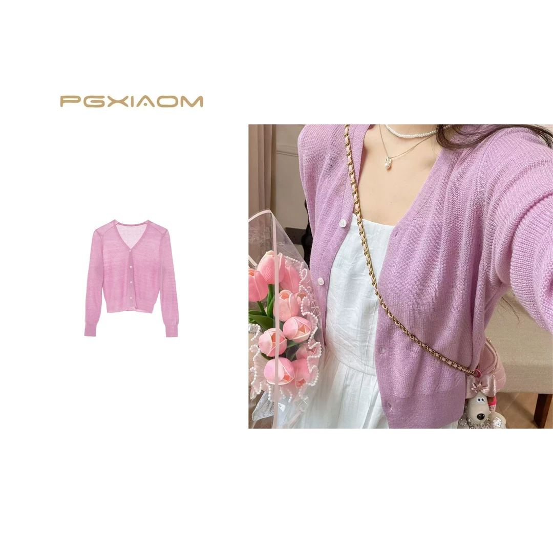 【PGXIAOM】润秀定制五色打底针织开衫毛衣SY9785