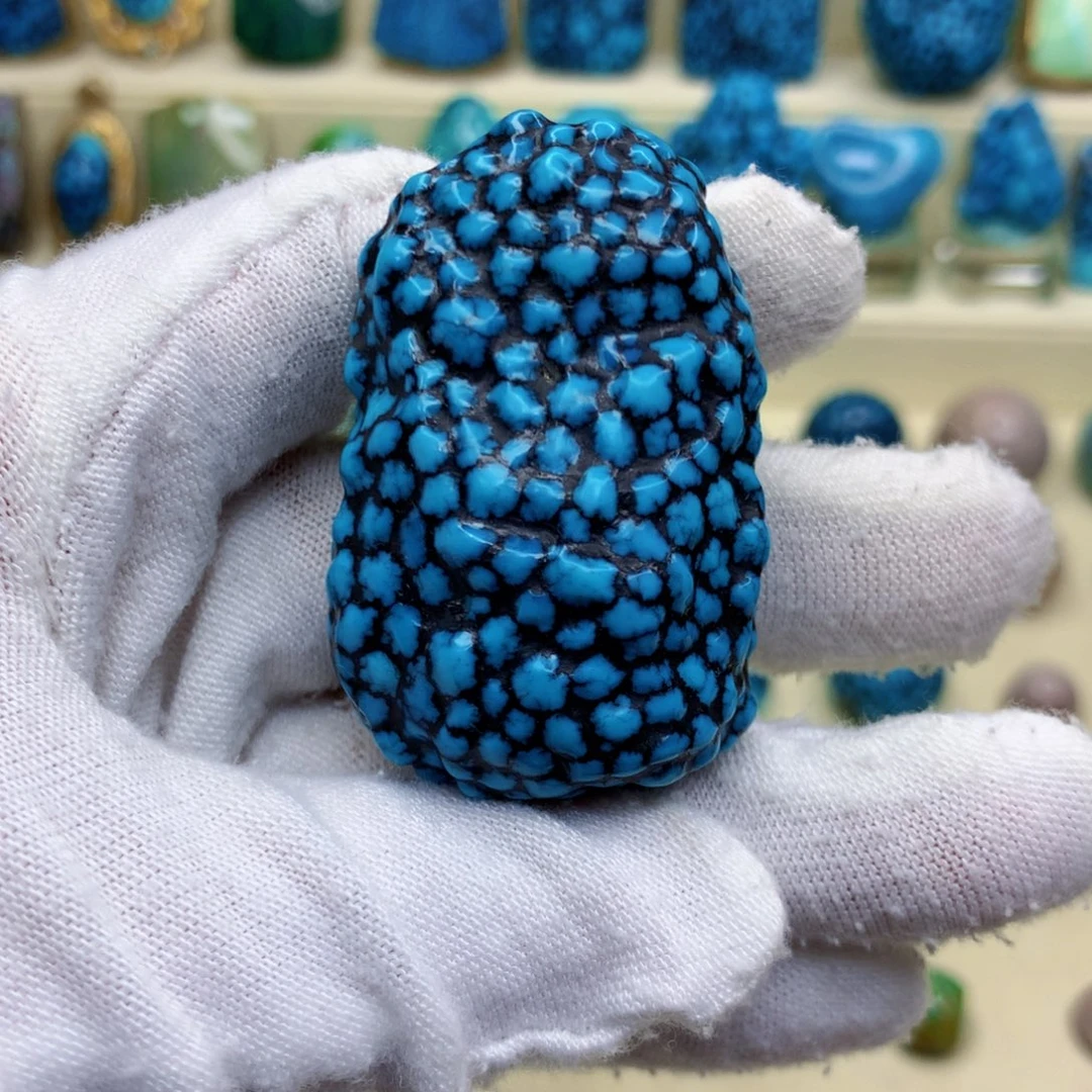 未镶嵌绿松石三彩随行