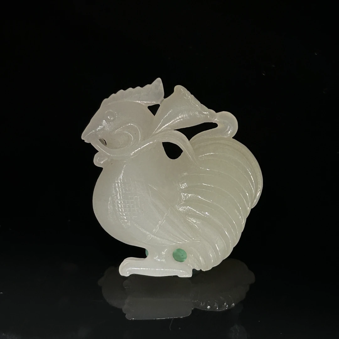 LOT.37创汇和田玉鸡雕件/430594