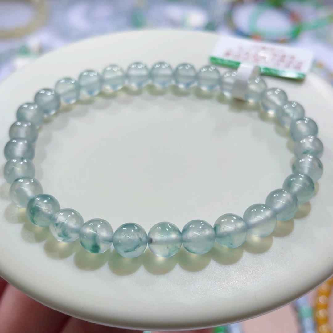 未镶嵌手链翡翠蓝钢飘绿卡6