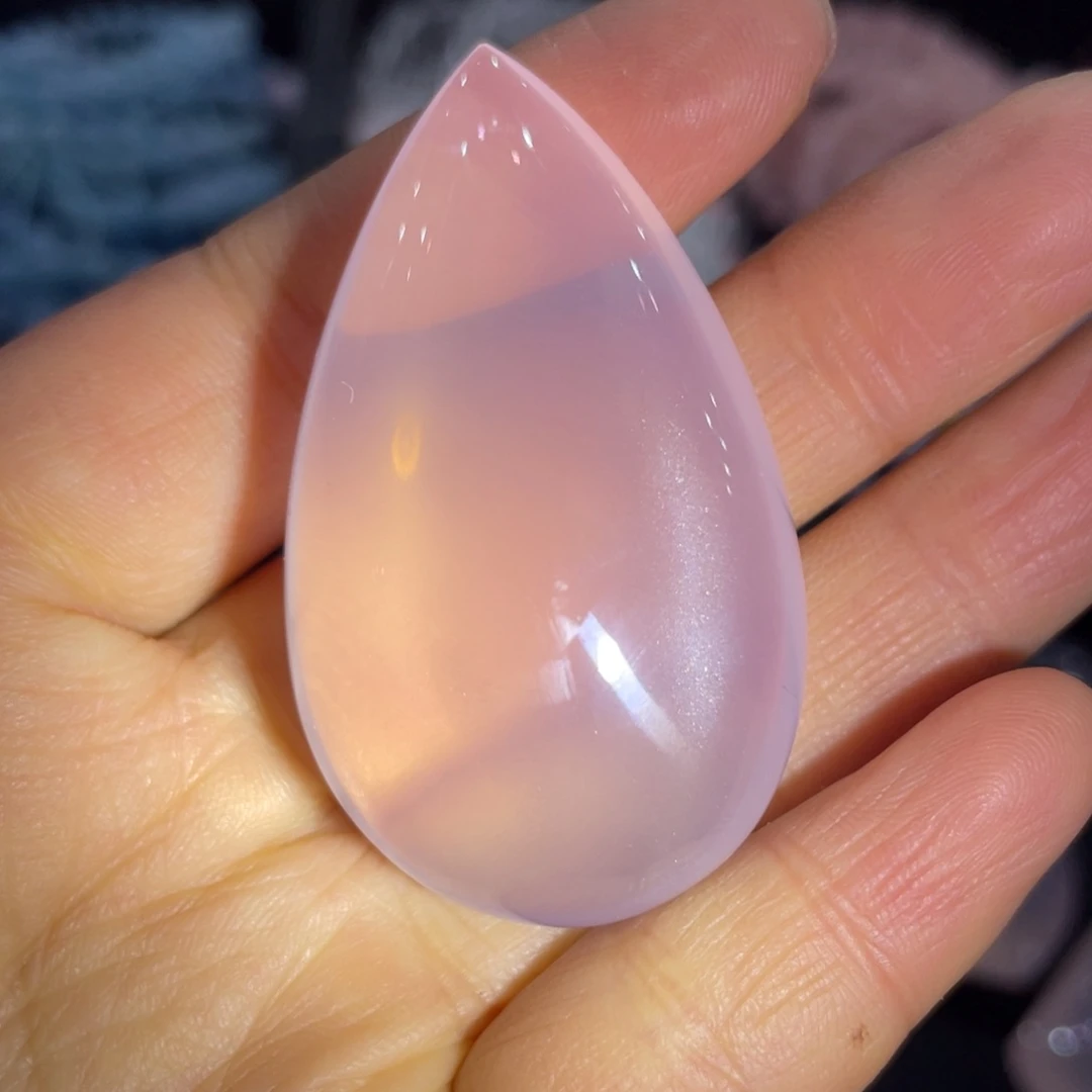 水晶水滴吊坠未镶嵌粉水晶