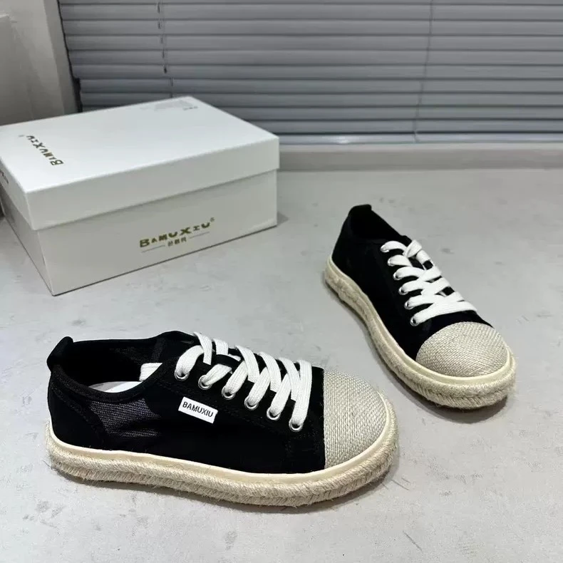 【十六号】芭慕秀网纱渔夫鞋2025夏季新款时尚轻便休闲单鞋8818-10