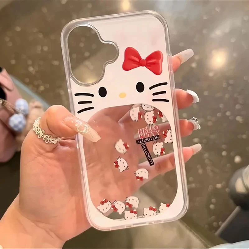 奥菲顿可爱贪吃Kitty猫流沙适用iPhone16/15苹果12手机壳14/13套