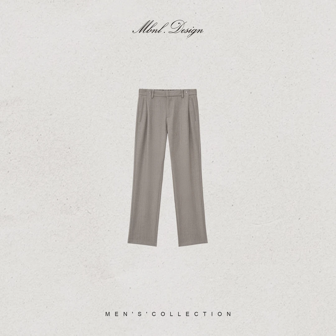 MBNL-F「Earthy」秦磊男装绵羊毛定织亲肤垂坠休闲裤LL-WKZ2099