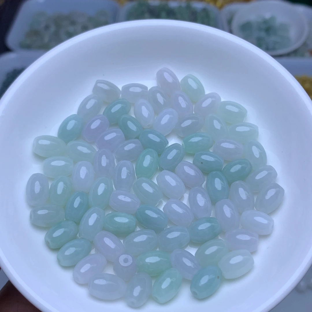 散珠翡翠卡6.5乘9冰米珠20个