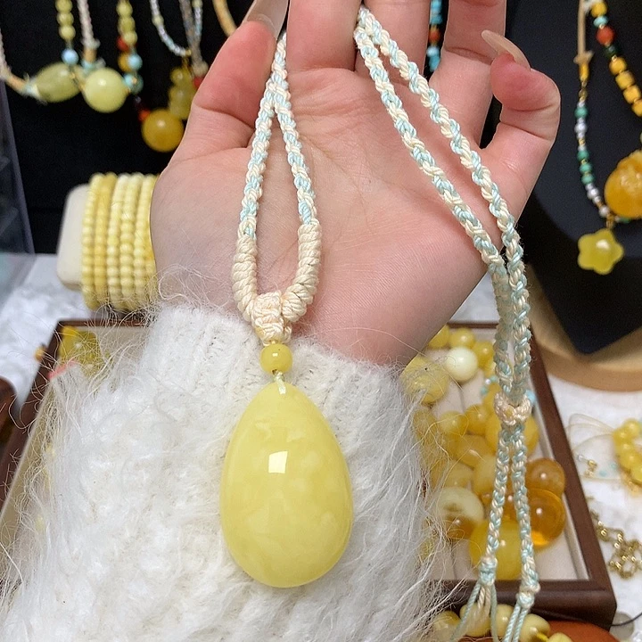 手链蜜蜡未镶嵌蜜蜡吊坠项链