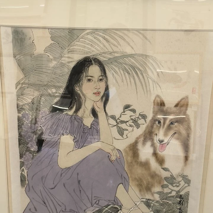 国画张琳老师画作精品带框发