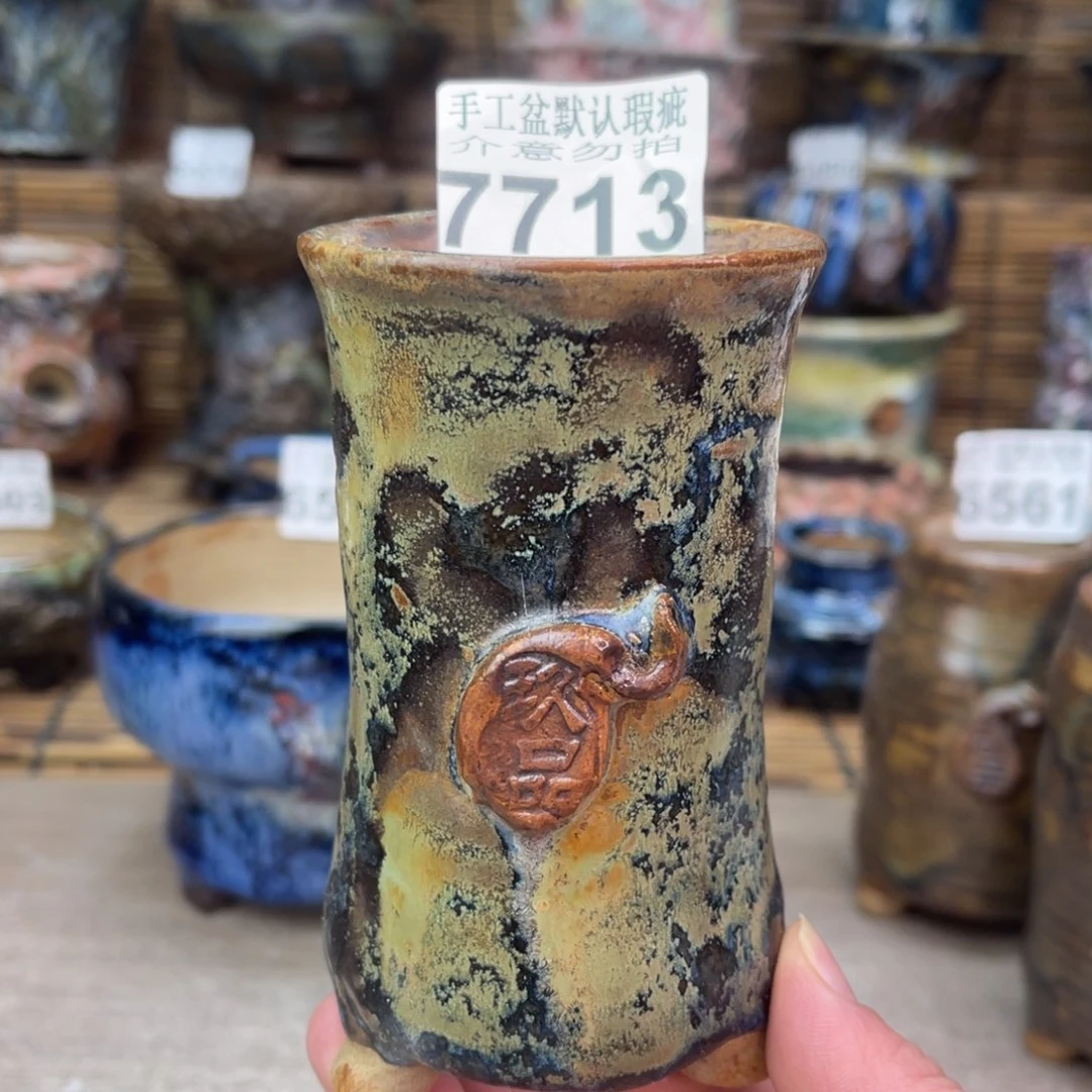 手工花盆默认瑕疵完美者勿拍