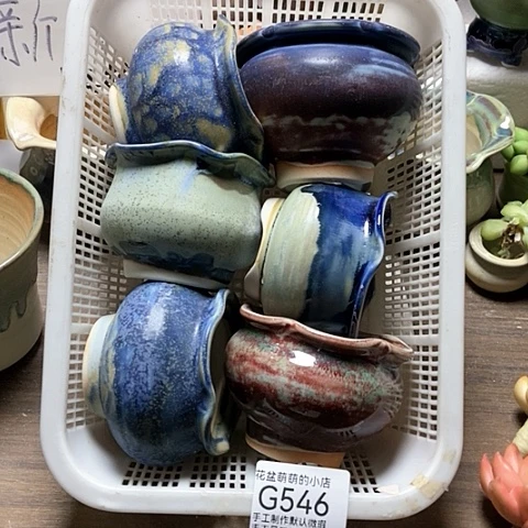 紫砂花盆546瑕疵品口径6厘米左右