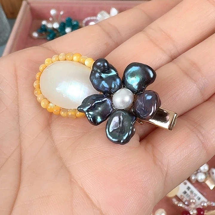 未镶嵌发饰淡水珍珠