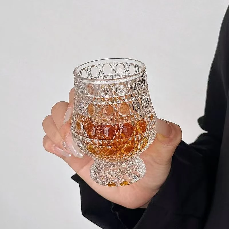 【拍一发四】水晶闻香杯威士忌酒杯品鉴轻奢风白兰地杯洋酒杯冷饮杯