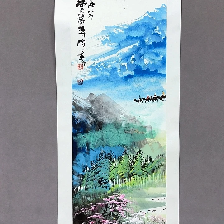 国画亲笔手绘放心去藏