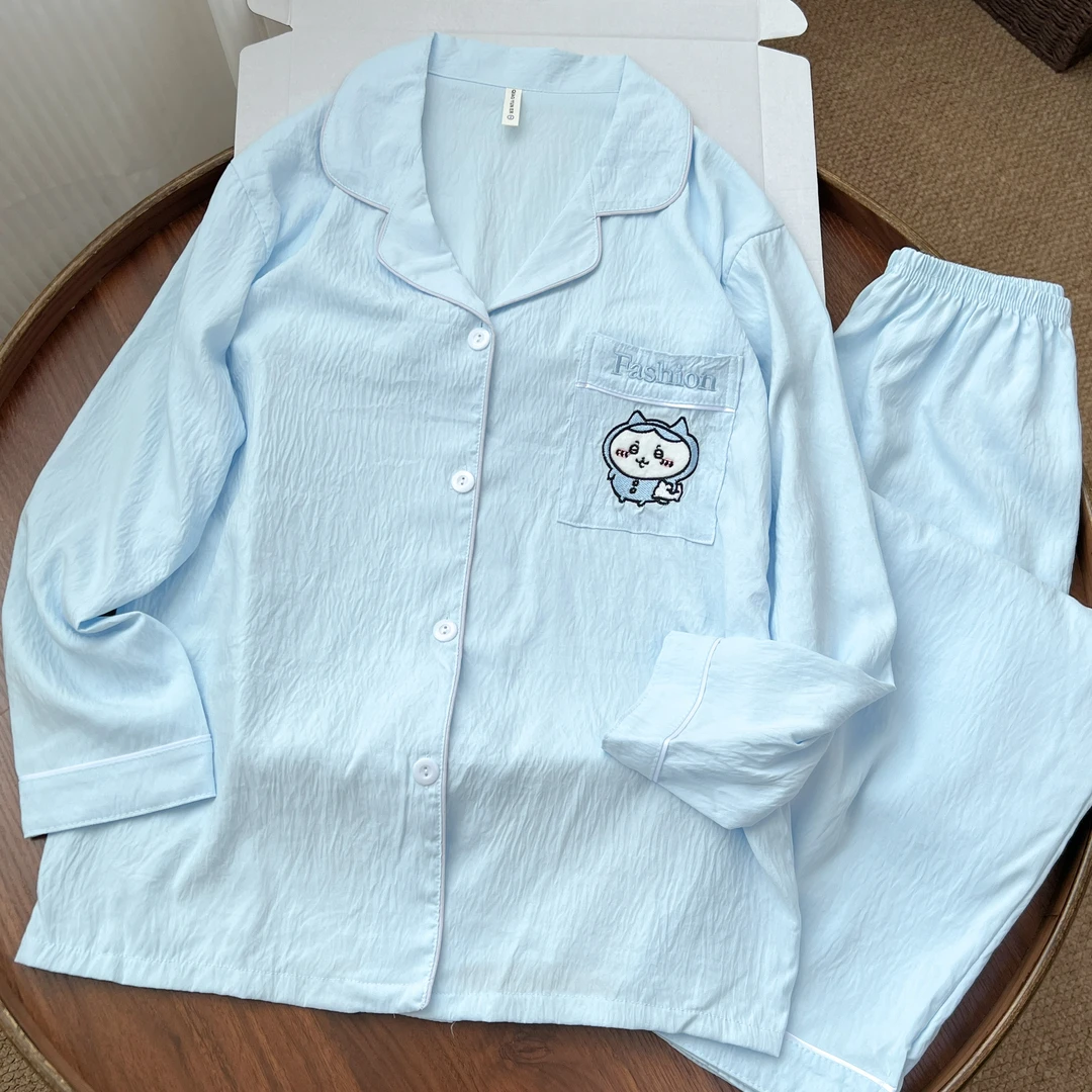 云朵棉两件套日系睡衣女春秋季ins风长袖学生卡通可爱甜美家居服