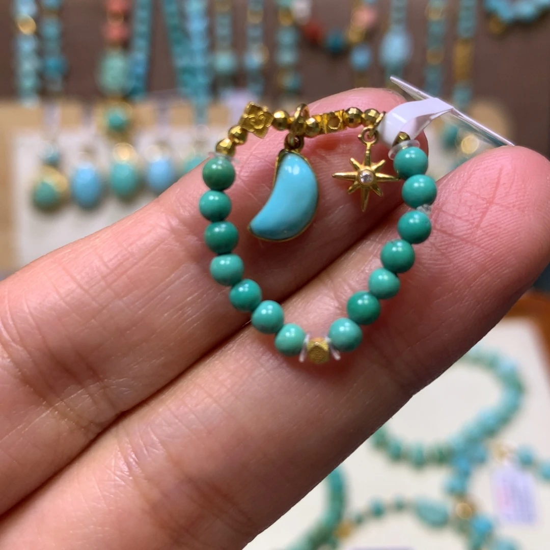 绿松石18K金镶嵌戒指