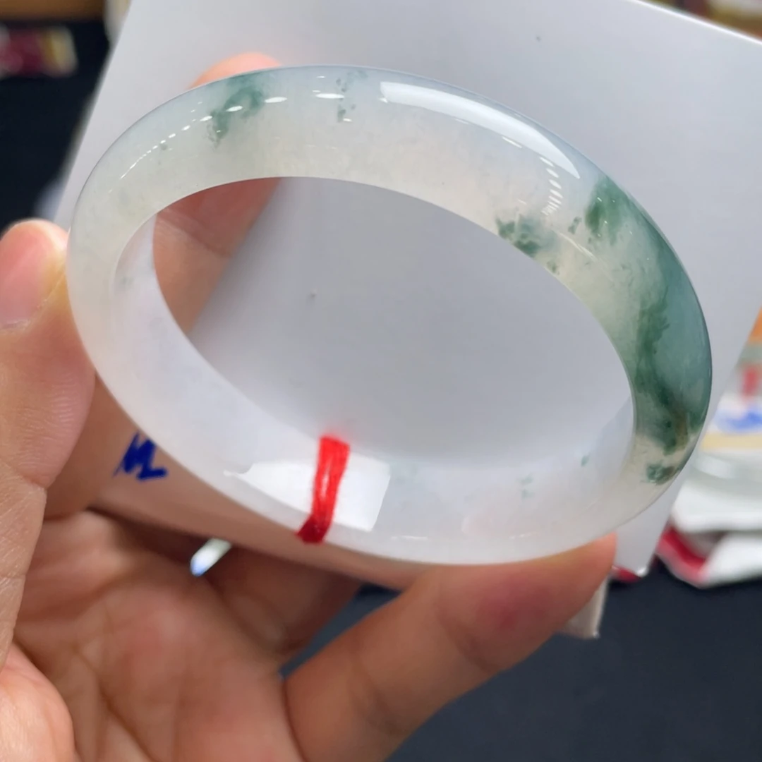 翡翠未镶嵌手镯56贵妃，宽版贵妃