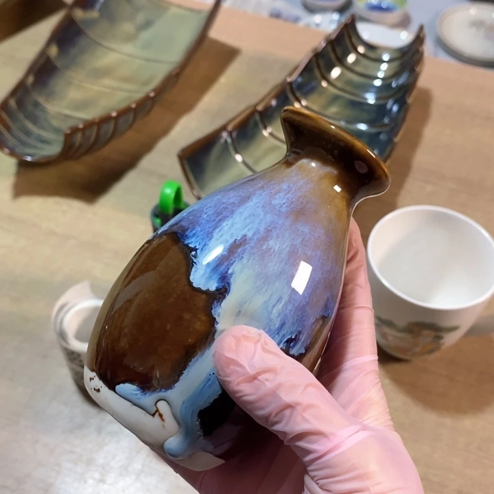 瓷片七厂窑变温酒壶