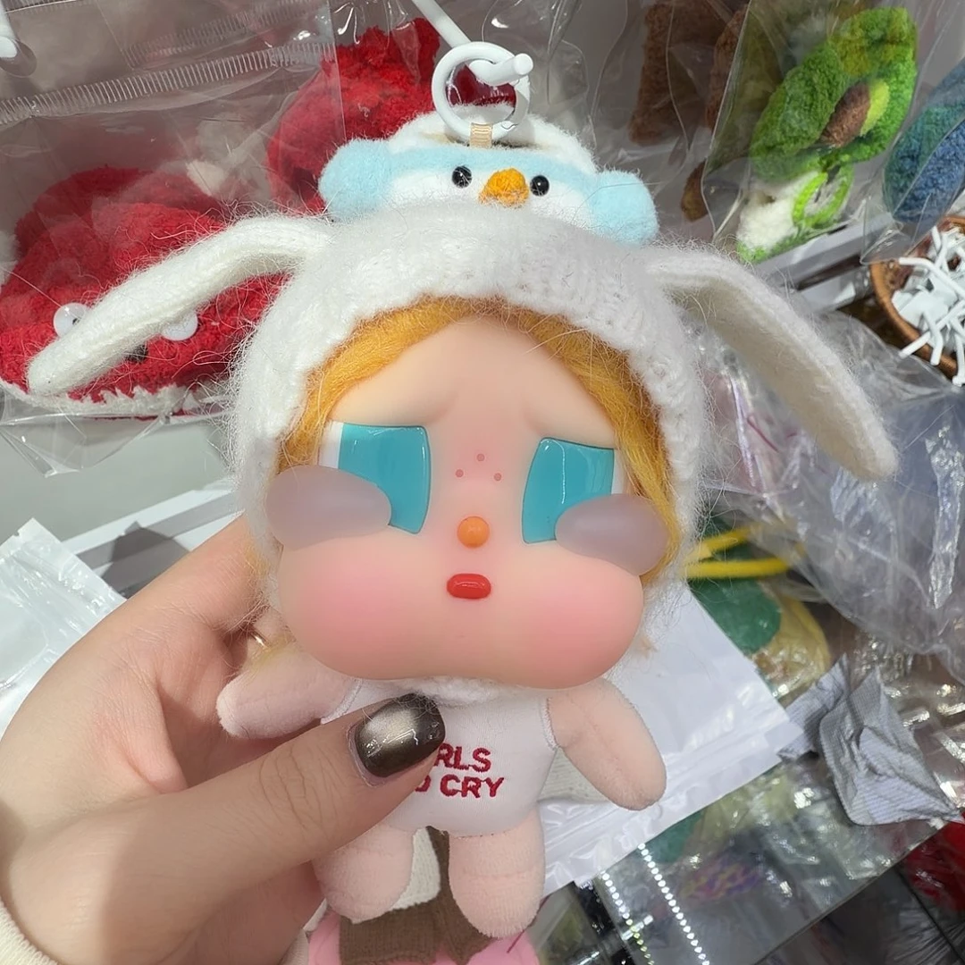 哭娃兔耳朵帽子白色