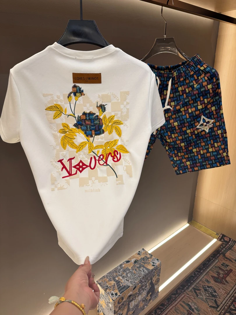 男士春夏新款潮流百搭修身时尚套装K308